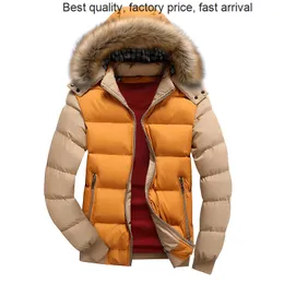 Piumino da uomo Parka di marca di lusso di alta qualità Giacca da uomo invernale Maschile Casual Capispalla con cappuccio Cappotto di pelliccia calda Parka Cappotto solido di spessore 221207