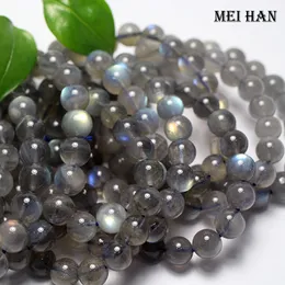 구슬 목걸이 Meihan Natural A Madagascar Labradorite 팔찌 돌 구슬 보석 제조 디자인 DIY 선물 221207