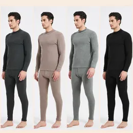 Men's Thermal Underwear AIIOU Winter Men's Men Leggins Clothing Heating Pants Long Johns Tights Half Height Collar Underpants