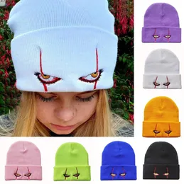 Unisex zimowa czapka na zewnątrz dla dzieci śmieszne czapki Scary Eyes Hap Hat For Kids Casual Bob Outside Cakuls Hats