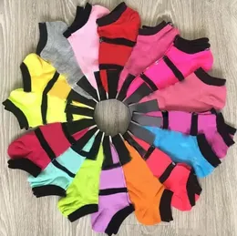 Pink Black Socks Adult Cotton Short Ankle Socks Sports Basketball Soccer Teenagers Cheerleader Girls Women Sock with Tags Wholesale EE