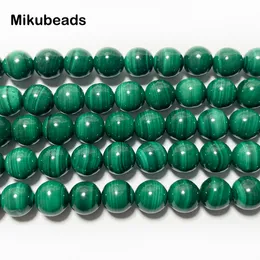 Beaded Halsband Wholesal Natural 6-6,5mm A Malachite Sl￤t runda l￶sa p￤rlor f￶r att g￶ra smycken DIY-halsbandsarmband Strand 15 221207