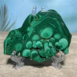 Decorative Figurines Malachite Natural Stone Crystal Quartz Gem And Minerals Slice Spiritual Wichcraft Wicca Ornaments For Home Decoration