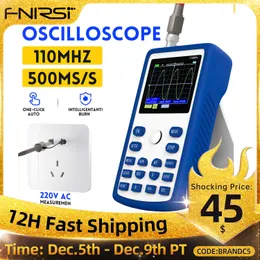 FNIRSI-1C15 Professionell digital oscilloskop 500 ms/s provtagningshastighet 110MHz analog bandbredd Supportvågformlagring