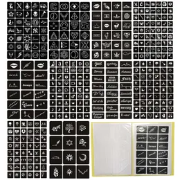 Other Permanent Makeup Supply 365 PCS 10 Pages A4 Size Airbrush Stencils for Painting Kids Face Finger Pattern Temporary Tattoo Stencil Henna Tattoo Stickers 221208