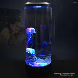 Gece ışıkları modern yapay denizanası ruh hali lambası LED aydınlatma akvaryum denizanası tema açık renk değiştiren ev dekor
