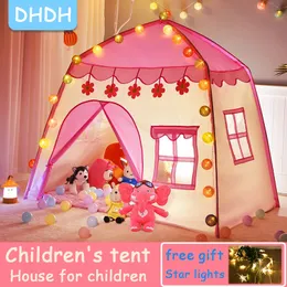 Toy Tents Children's Tent Indoor Outdoor Games Garden Tipi Princess Castle Folding Cubby Toys Enfant Room House Teepee Playhouse 221208