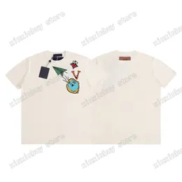 xinxinbuy Men designer Tee t shirt Paris Paper Plane letters Knitted short sleeve cotton women white black XS-2XL