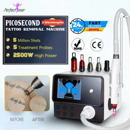 755 нм Picosecond Alexandrite Laser Tattoo Pigment Clinic Использование Picolaser Machine 5 Probes 4 Wave 2500 Вт
