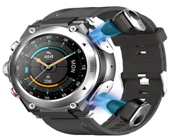 T92 Smart Watch Armband 2 i 1 TWS tr￥dl￶sa ￶ronsn￤ckor 128 tum hj￤rtfrekvens Blodtryck Sportvattent￤t smartwatch7249513