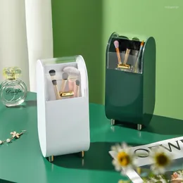 Boîtes de rangement bocaux de luxe légers pour cosmétiques boîte de maquillage transparente et anti-poussière brosse de beauté avec stylo à sourcils perle