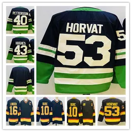 Bo Horvat Reverse Retro Hockey Jersey Elias Pettersson Quinn Hughes Vintage 10 Pavel Bure 16 Trevor Linden CCM Jerseys