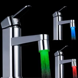 Badzubehör-Set, neuartiges Design, 7 Farben, RGB, buntes LED-Licht, Wasser, Glühen, Wasserhahn, Wasserhahn, Kopf, Heim-Badezimmer-Dekoration, Edelstahl 221207