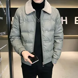 Erkekler Down Parkas Kış Kış Erkekler Kuzu Kürk Yaka Aşağı Kavur Ceket Ceket Beyaz Eiddown Kısa Erkekler Yetiştirici Ahlak Tasarım Jack Coat Fashion 221208