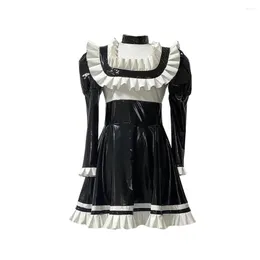 Sukienki zwyczajne Arenerotyczna Sissy Costume Sprzedaj pokojówka Lolita Pvc sukienka francuska mundur cosplay strój anime 7xl