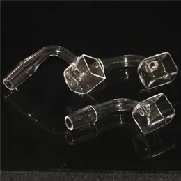 Quadratische Schüssel für Wasserpfeifen, Quarz-Banger, 10 mm, 14 mm, 18 mm, männlich, weiblich, Sugar Cube, kuppelloser Quarz-Banger-Nagel mit klarem Gelenk