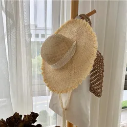 Berets Sombrero De Rafia Con Lazo Para Mujer Plano Paja Playa Y Mar Color Blanco Negro Novedad