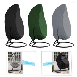 Chair Covers 1set Outdoor Swing Hanging Egg Cover Waterproof Anti-dust Oxford Cloth Wind Protect Black/Gray/Green Durable Garden