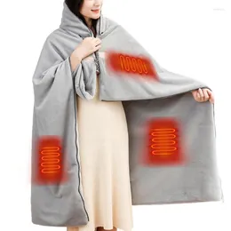 Bandanas USB Heated Shawl Electric Blanket Warm Soft Flannel Adjustable Wrap Wearable Throw For Home