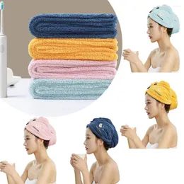 Cappelli da bagno di asciugamano pile di corallo piccola margherita forte assorbimento d'acqua tappi per la doccia di tappo per asciugatura rapida asciugacapelli