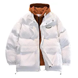 Men's Down Parkas Japanese made Fake Two piece Padded Thickened Set Of Cotton Jacket Winter Help Handsome Hooded Warm 221207