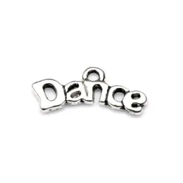 300pcs Charms Plates Dance 20x9mm Antique Silver Color Plated Pendants Making DIY Handmade Jewelry