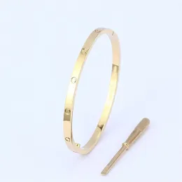 Fashion Par Bangle Design Smycken Thin 4mm 316L rostfritt st￥l Skruvarmband armband med skruvmejsel f￶r ￤lskare kvinnor och Men242T