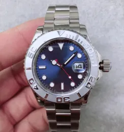 ST904 Men's Automatic Mechanical Watch Blue Dial 40MM Luxury Designer Brand YACHT Ceramic Silver Steel MASTER Sapphire Glass wristwatch