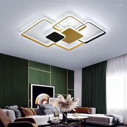 Chandeliers Minimalism Modern Chandelier For Living Room Bed Luces Led Decoracion Black/White/Gold Lighting AC110v-220v
