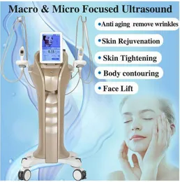 Nowa technologia 2 w 1 Ultradźwiękowe HIFU RF Kształtowanie ciała Urządzenie kosmetyczne do napinania skóry Podnoszenie i usuwanie zmarszczek 10 szt. Kase