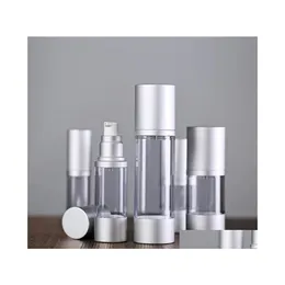 Packing Bottles 30Ml Refillable Vacuum Containers Airless Lotion Pump Bottle With Sier Aluminum Over Cap Sn1267 Drop Delivery Office Dhwzo