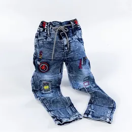 Calças ienens Autumn Boy's Jeans Rous Kids Cowboy Pants Crianças Casual Denim Roupas Bottom Boy Stretch Jean L221207