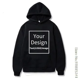 Men's Hoodies Sweatshirts Customized Personalized Student Casual Custom Printed Text DIY XS-3XL 221208