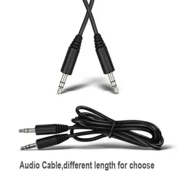 100pcslot cable aux negro 50 cm 70cm 100 cm 35 mm Jack enchufe cables de audio masculino a masculino para teléfono móvil mp3 liver2925531
