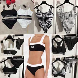 Kadın mayo tasarımcısı bikinis yaz moda mayo kadın mektup baskılı tek parça bodysuits seksi bikini
