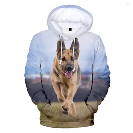 Men's Hoodies German Shepherd Cute Pet Dog Sweatshirt Boy/Girl Cool 3D Design Casual Fashion Autumn Winter Coat