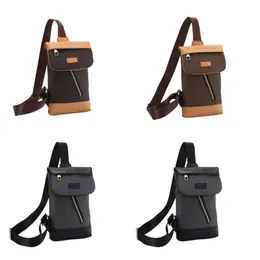 Multifunktion bröstväskor handväska pu läder crossbody väska för män sling väska svarta reseskistor packar messenger sido ryggsäck