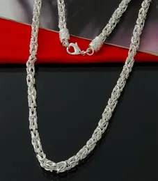 Sonderangebot 925 Sterling Silber Byzantinische Kette Halskette klassischer Schmuck 5mm Herrenschmuck Ketten Halskette Geschenk 7731848