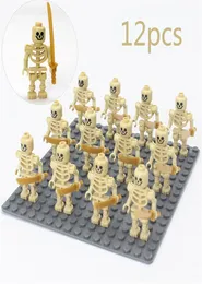Ninja Skeleton Medieval Castle Knight Warriors Esqueletos Bloco de construção de figuras fortes Coleção brinquedos para crianças presentes 2207267768746