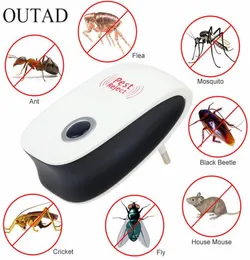 UE plugue dos EUA plugue gato eletr￴nico Ultrass￴nico Anti -mosquito Controlador de pragas de insetos REPELHO DE PRAGAS DE PRAGAS DE PESTA DE PESTA DE PESTA DE MOUS