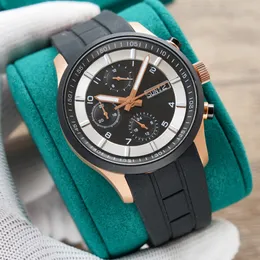 Męski zwykły zegarek wielofunkcyjny Chronograph Glow-in-the-Dark Dual Calendar Watch Tape