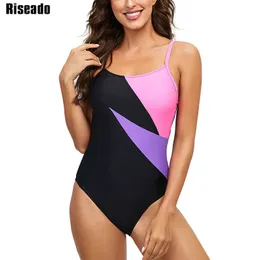 Swim Wear Riseado Sportuits قطعة واحدة للنساء البودزات التنافسية 2022 ملابس السباحة الصلبة للسيدات