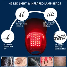 Masażer głowicy masażer czerwony światło terapia w podczerwieni LED LED Strata Strata Obróbka Maszyn Wzrost Promotora Fast Risl Care 221208