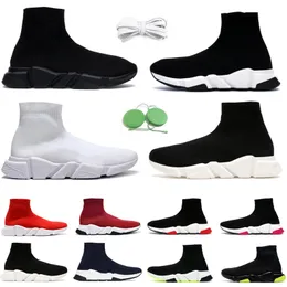 Sock Runda Shoes Men Kobiety Sneaker Knit Mesh Modna Moda Triple Blay Red Zielony Neno Oreo Czerwony żółty graffiti ciemnobarcia Męskie Treny sportowe