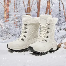 Boots QZHSMY Winter Women High Quality Non slip Waterproof Snow Woman Fashion Keep Warm Plush Ankle Chaussures Femme 221208