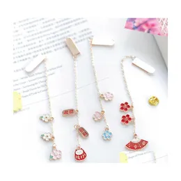 Bookmark Yaratıcı Desen Metal Yer İmleri Taze Sevimli Kawaii Kolye Defter Seri Hediye Dekorasyon Kız Okulu Tedarik Stati K0f2 Dro Dhxtq