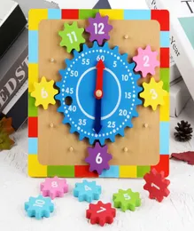 Giocattoli in legno puzzle puzzle ingranaggi 3d assemblaggi blocchi colorati di smistamento cognitivo tavola cognitivo Montessori Toys5414237