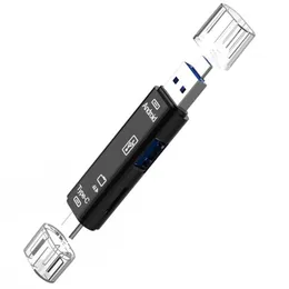 5-in-1-Multifunktionskartenleser 3.1-Konverter USB 2.0 Typ C/USB/Micro-USB/TF/SD-Speicherkartenleser OTG-Kartenleser-Adapter