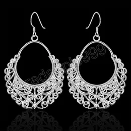 925 Sterling Silber baumelnde Ohrringe Charms für Frau Verlobung Prinzessin Hochzeit Luxus süßer Schmuck