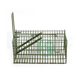 Controle de pragas de gaiola de alçapão de metal forte 23cm 9in Catching Rat Auto Close Porta Cath Redent Mouse Interior Exterior Fio de aço grosso para uso de primavera de longo prazo REDOS VIVOS